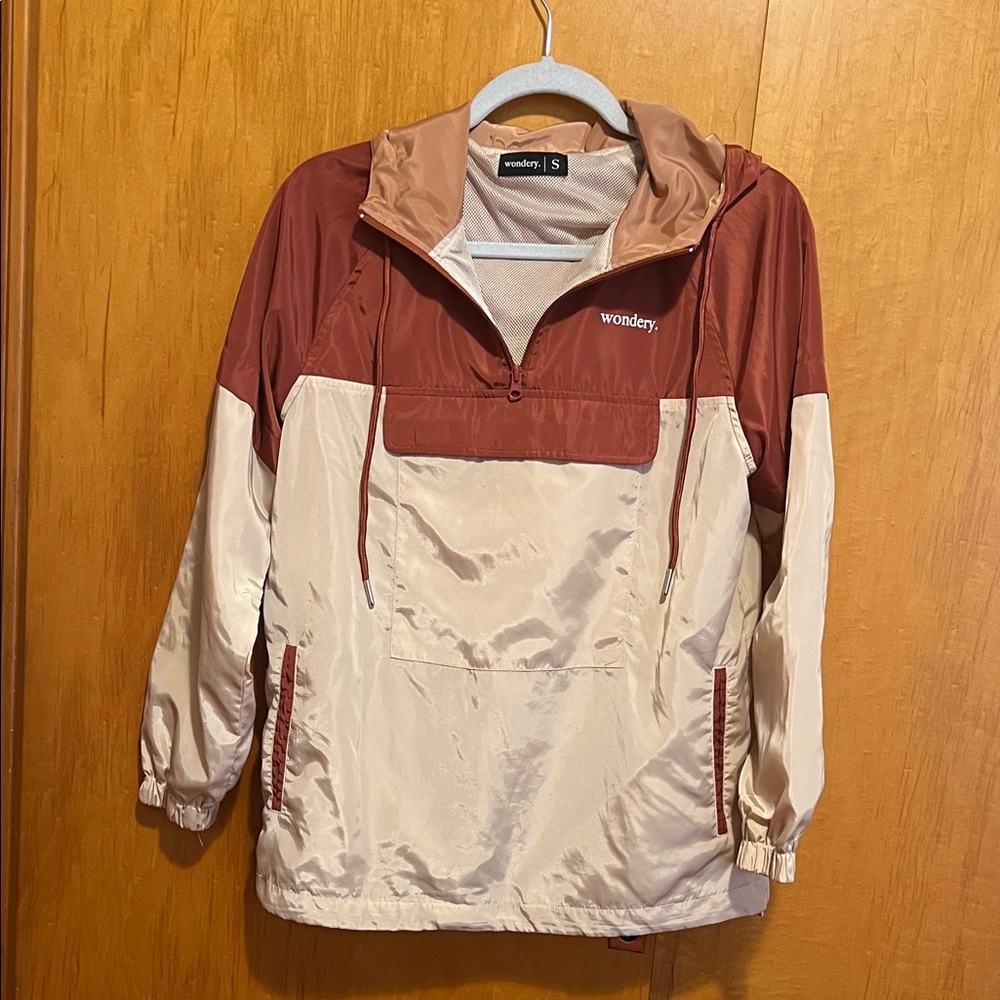 Wonderly Rust and Beige Windbreaker